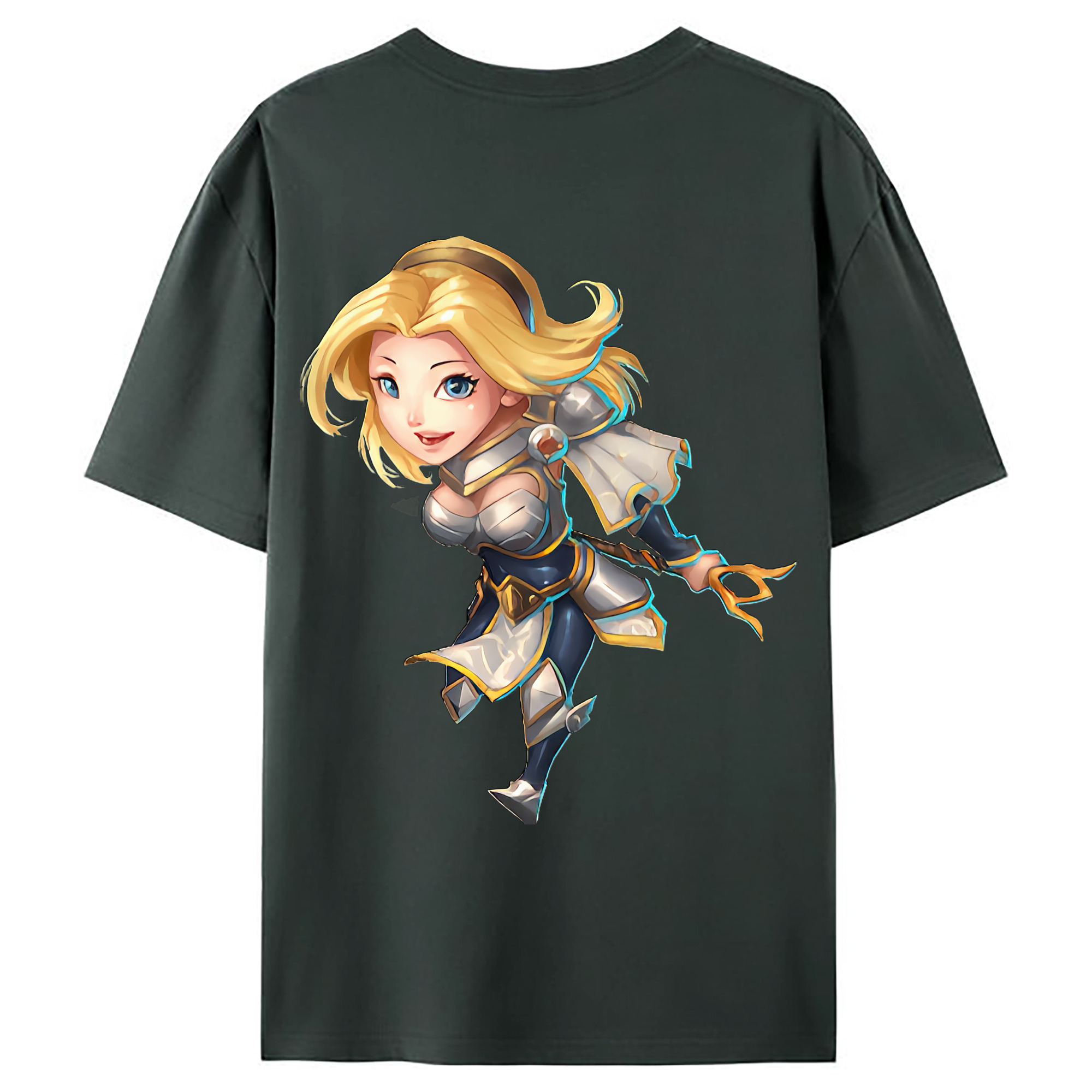 （画像用） リーグ・オブ・レジェンド League of Legends LOL 綿100％ メンズ半袖Tシャツ（バックプリント） 通気性